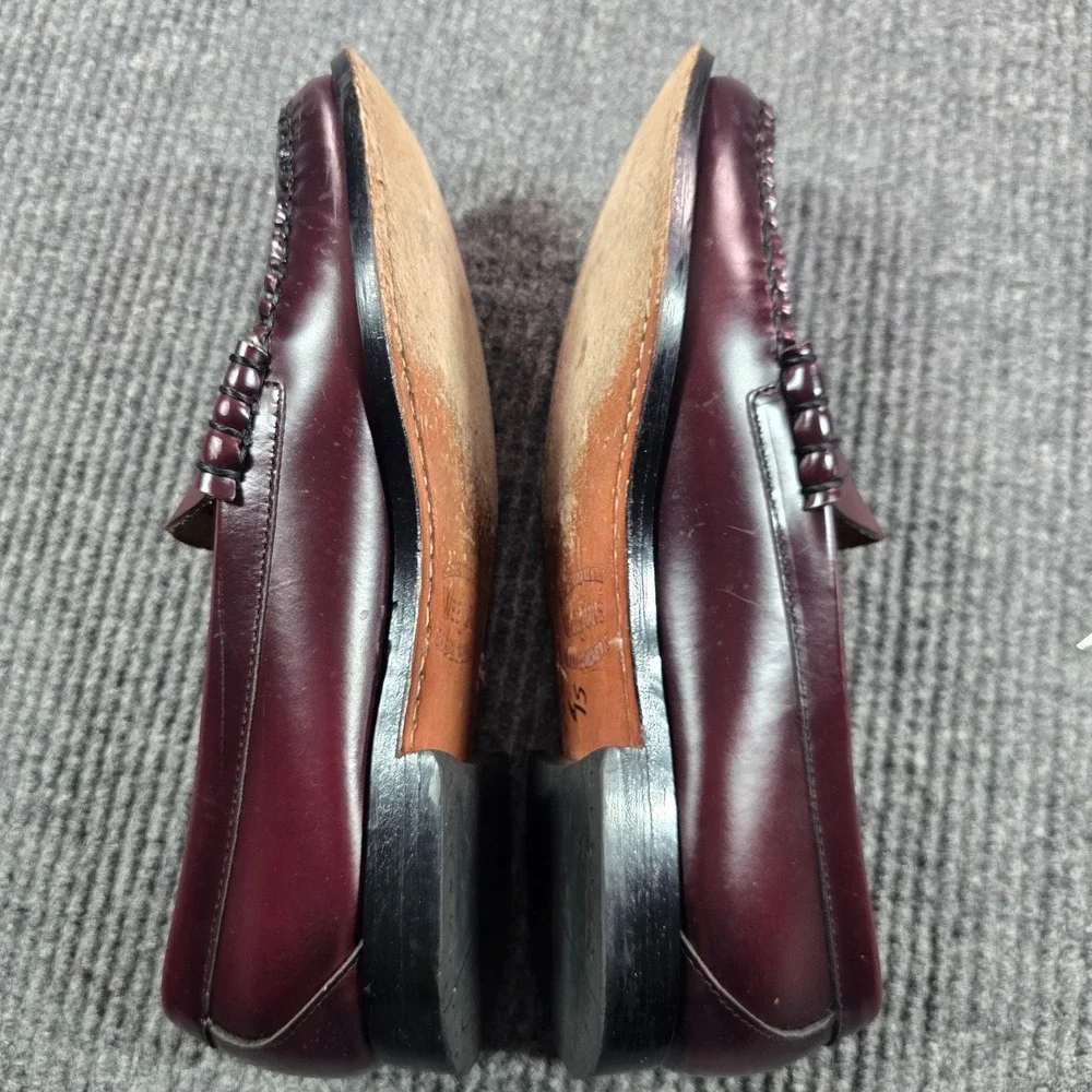 G.H. Bass Weejuns Larson Shoes Mens Size 10.5 D Burgundy Leather Dress Loafers